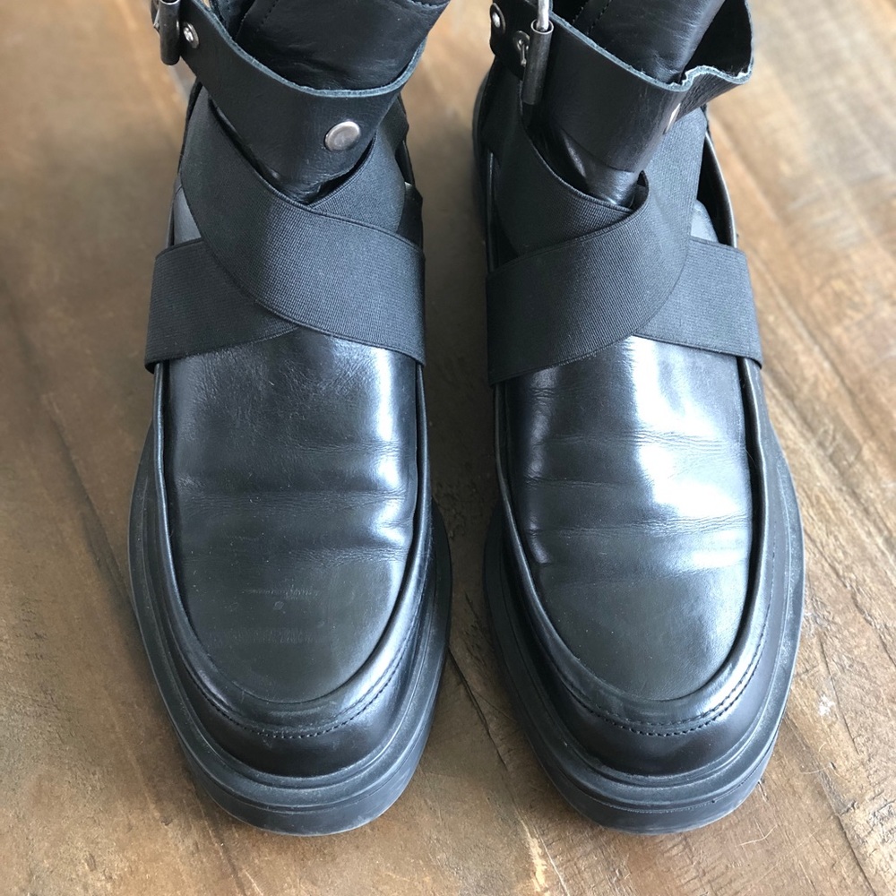 Zara Chunky Black ankle boots